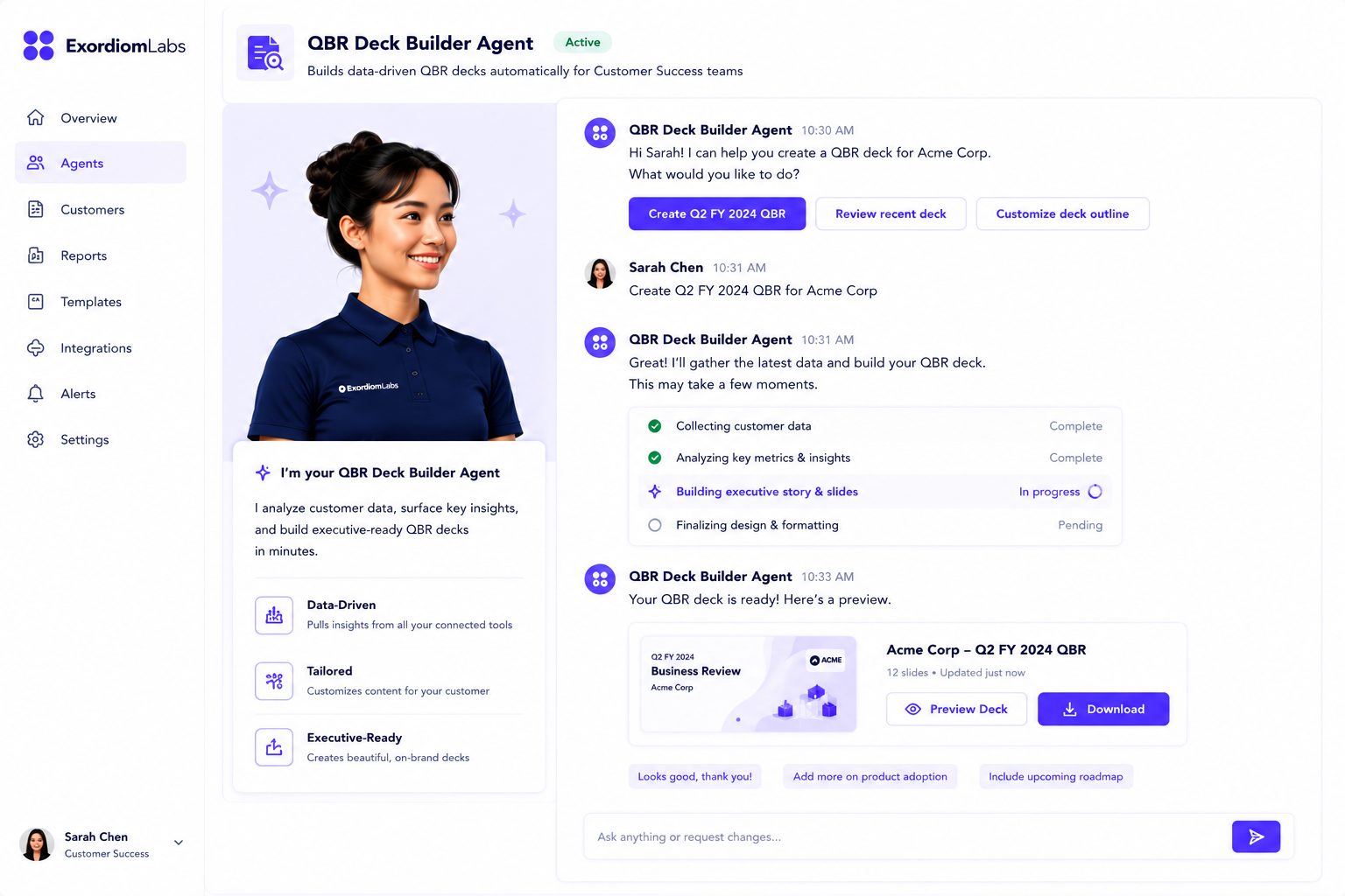 QBR Deck Builder — interface